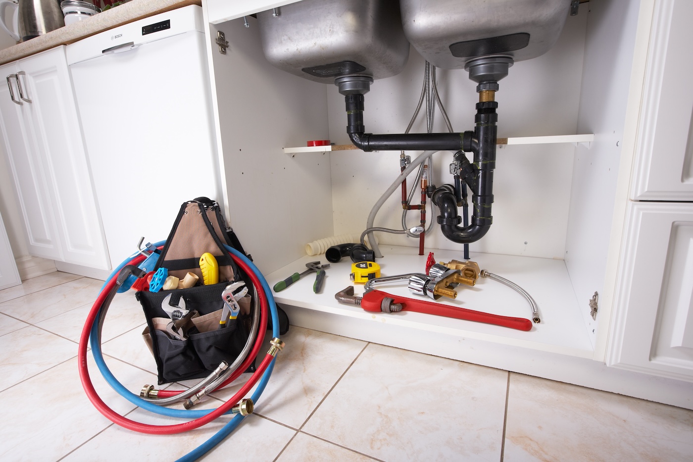 clearing out clogged drain